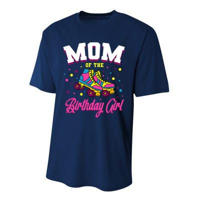 Mom Of The Birthday Girl Roller Skates Bday Skating Party Performance Sprint T-Shirt