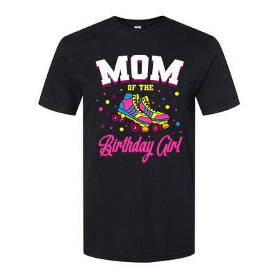 Mom Of The Birthday Girl Roller Skates Bday Skating Party Softstyle CVC T-Shirt