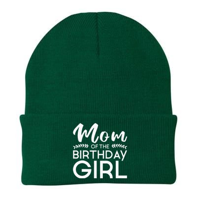 Mom Of The Birthday Girl Family Parents Mother Mommy Knit Cap Winter Beanie