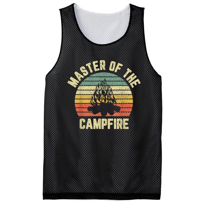 Master Of The Campfire Camping Vintage Camper Mesh Reversible Basketball Jersey Tank