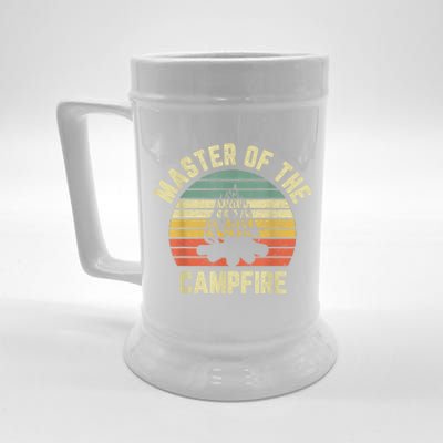 Master Of The Campfire Camping Vintage Camper Beer Stein