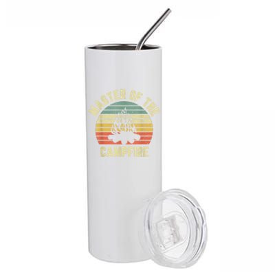 Master Of The Campfire Camping Vintage Camper Stainless Steel Tumbler