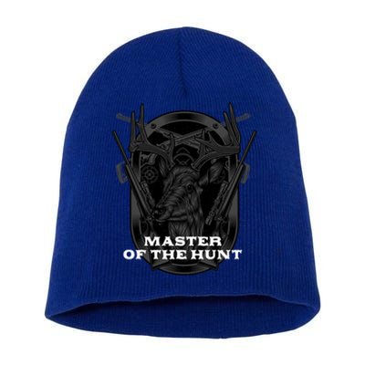 Master Of The Hunt Wildlife Hunting Outdoor Hunter Hobby Gift Short Acrylic Beanie