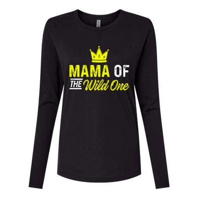 Mama Of The Wild One Mom Of The Wild One Meaningful Gift Womens Cotton Relaxed Long Sleeve T-Shirt