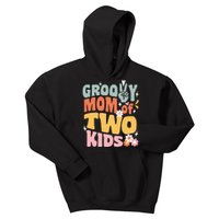 Mom of Two Back To School Groovy Mother's Day Kids Hoodie