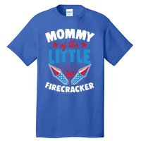 Mommy Of The Little Firecracker Matching Family 4th Of July Cool Gift Tall T-Shirt