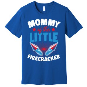 Mommy Of The Little Firecracker Matching Family 4th Of July Cool Gift Premium T-Shirt