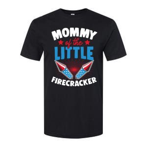 Mommy Of The Little Firecracker Matching Family 4th Of July Cool Gift Softstyle CVC T-Shirt