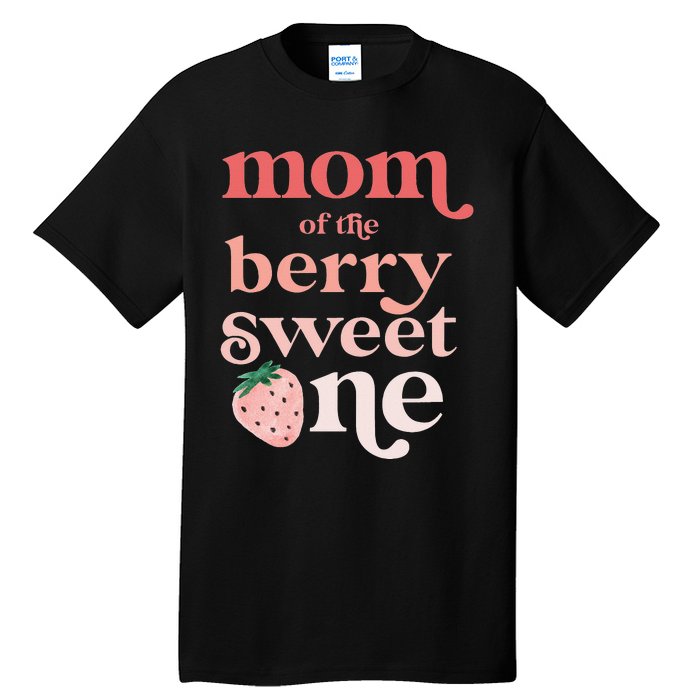 Mom of the Berry Sweet One Strawberry First Birthday 1st Tall T-Shirt