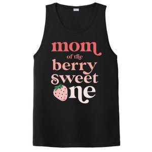 Mom of the Berry Sweet One Strawberry First Birthday 1st PosiCharge Competitor Tank