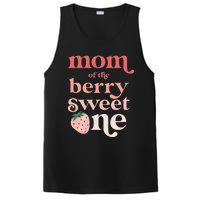 Mom of the Berry Sweet One Strawberry First Birthday 1st PosiCharge Competitor Tank