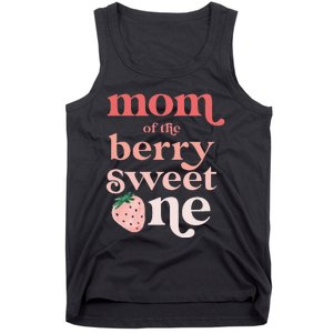 Mom of the Berry Sweet One Strawberry First Birthday 1st Tank Top