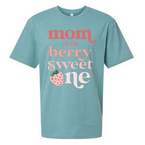 Mom of the Berry Sweet One Strawberry First Birthday 1st Sueded Cloud Jersey T-Shirt