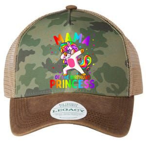 Mama of the Birthday Princess Dabbing Unicorn Mom Legacy Tie Dye Trucker Hat