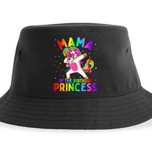 Mama of the Birthday Princess Dabbing Unicorn Mom Sustainable Bucket Hat