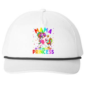 Mama of the Birthday Princess Dabbing Unicorn Mom Snapback Five-Panel Rope Hat