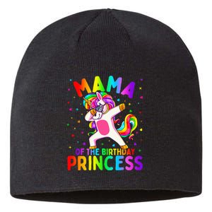 Mama of the Birthday Princess Dabbing Unicorn Mom Sustainable Beanie