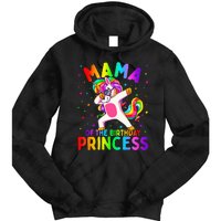 Mama of the Birthday Princess Dabbing Unicorn Mom Tie Dye Hoodie