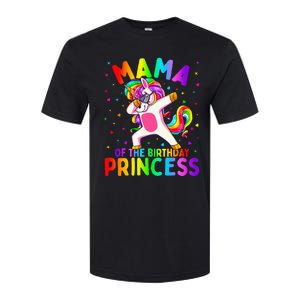 Mama of the Birthday Princess Dabbing Unicorn Mom Softstyle CVC T-Shirt