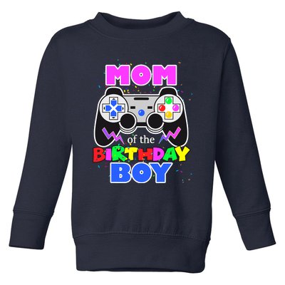 Mom Of The Birthday Boy Video Game Birthday Gamer Cool Mommy Toddler Sweatshirt