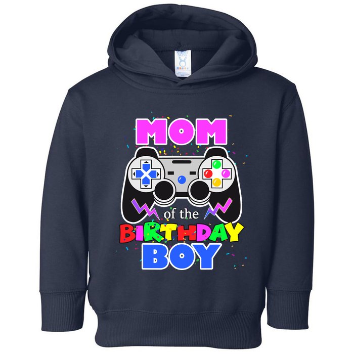 Mom Of The Birthday Boy Video Game Birthday Gamer Cool Mommy Toddler Hoodie