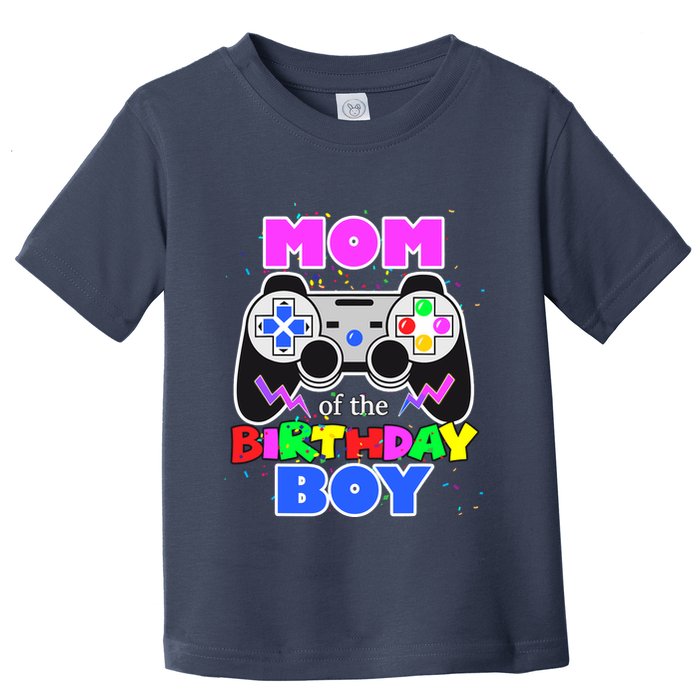 Mom Of The Birthday Boy Video Game Birthday Gamer Cool Mommy Toddler T-Shirt