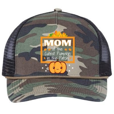 Mom Of The Cutest Pumpkin In The Patch Halloween Meaningful Gift Retro Rope Trucker Hat Cap