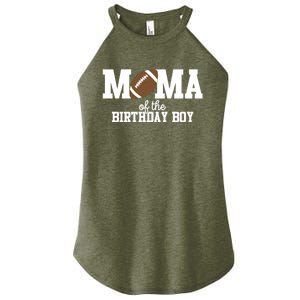 Mama Of The Birthday Football Lover First Birthday Party Cute Gift Women's Perfect Tri Rocker Tank