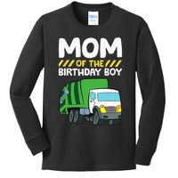 Mom Of The Birthday Boy Garbage Truck Birthday Party Kids Long Sleeve Shirt