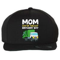 Mom Of The Birthday Boy Garbage Truck Birthday Party Wool Snapback Cap