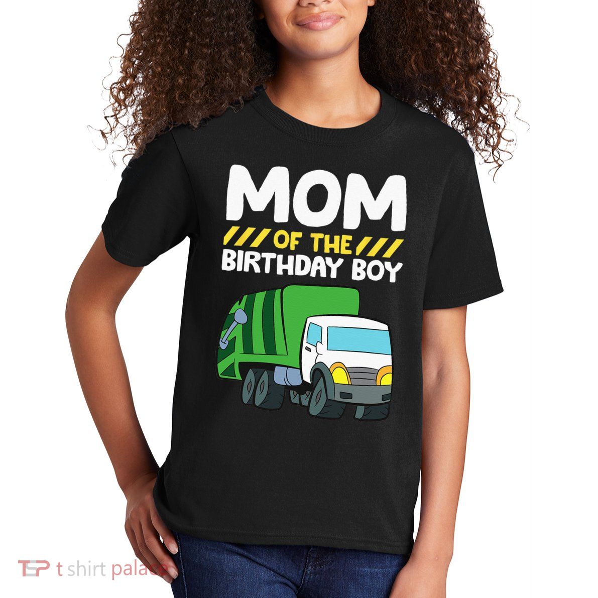 Mom Of The Birthday Boy Garbage Truck Birthday Party Kids T-Shirt