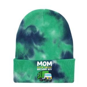 Mom Of The Birthday Boy Garbage Truck Birthday Party Tie Dye 12in Knit Beanie