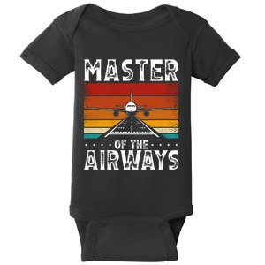 Masters Of The Airways Aviation Airline Pilot Baby Bodysuit