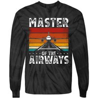 Masters Of The Airways Aviation Airline Pilot Tie-Dye Long Sleeve Shirt