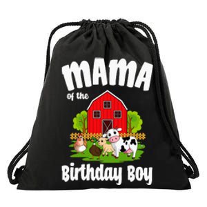 Mama Of The Birthday Boy Farm Animal Bday Party Celebration Drawstring Bag