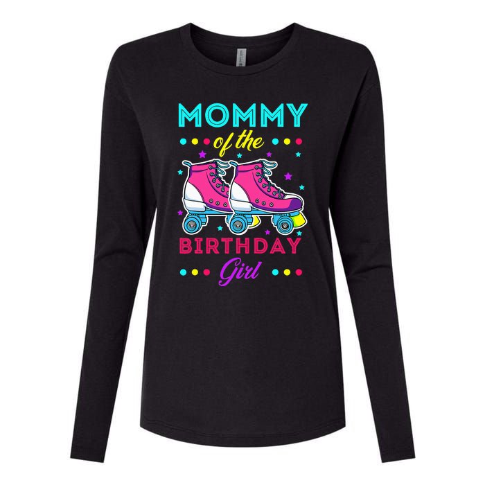 Mommy of the Birthday Roller Skates Bday Skating Theme Womens Cotton Relaxed Long Sleeve T-Shirt