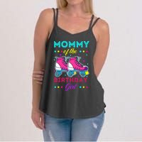 Mommy of the Birthday Roller Skates Bday Skating Theme Women's Strappy Tank