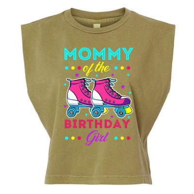 Mommy of the Birthday Roller Skates Bday Skating Theme Garment-Dyed Women's Muscle Tee