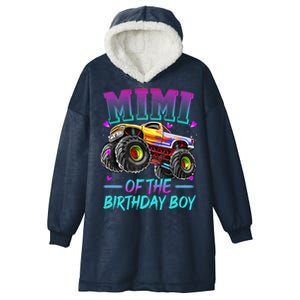 Mimi Of The Birthday Boy Monster Truck Birthday Premium Hooded Wearable Blanket