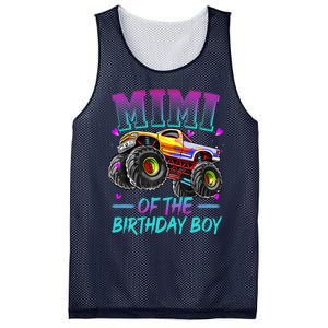 Mimi Of The Birthday Boy Monster Truck Birthday Premium Mesh Reversible Basketball Jersey Tank