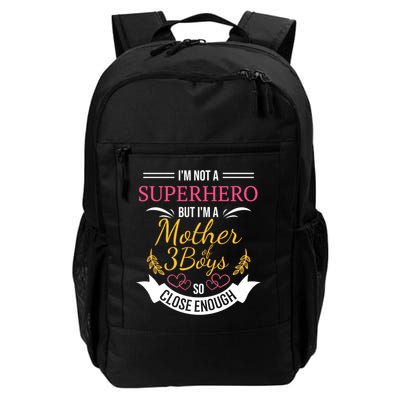 Mother Of Three Boys Cool Gift For Mom With 3 Sons Backpack