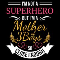Mother Of Three Boys Cool Gift For Mom With 3 Sons Backpack