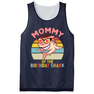 Mommy of the Shark Birthday Mom Matching Family Mesh Reversible Basketball Jersey Tank