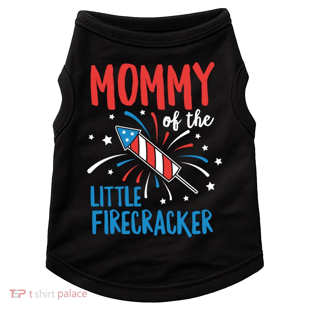 Mommy Of The Little Firecracker Pregnancy Announcet Gift Doggie Tank