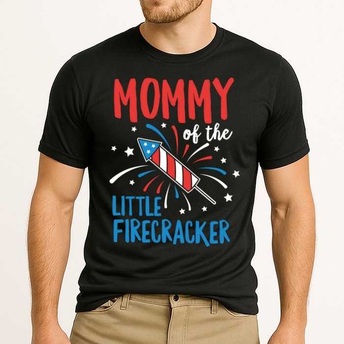 Mommy Of The Little Firecracker Pregnancy Announcet Gift Cooling Performance Crew T-Shirt