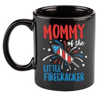 Mommy Of The Little Firecracker Pregnancy Announcet Gift 11oz C Handle Ceramic Mug