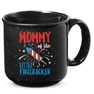 Mommy Of The Little Firecracker Pregnancy Announcet Gift 15oz Campfire Ceramic Mug