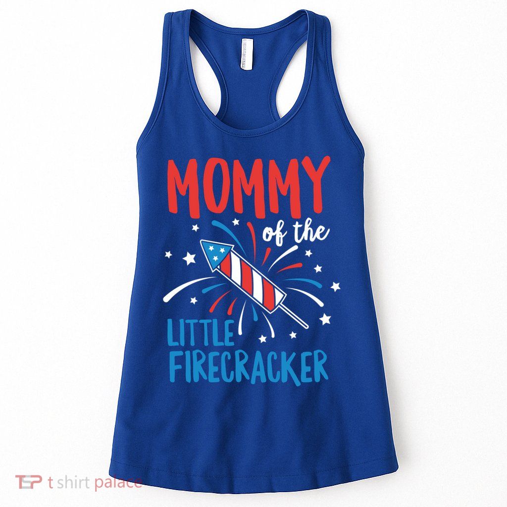 Mommy Of The Little Firecracker Pregnancy Announcet Gift Womens Tank Top