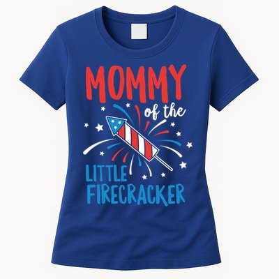Mommy Of The Little Firecracker Pregnancy Announcet Gift Womens T-Shirt