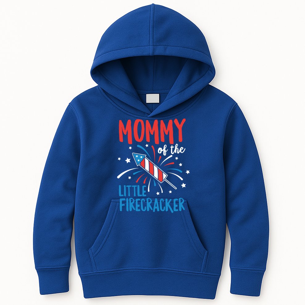 Mommy Of The Little Firecracker Pregnancy Announcet Gift Kids Hoodie